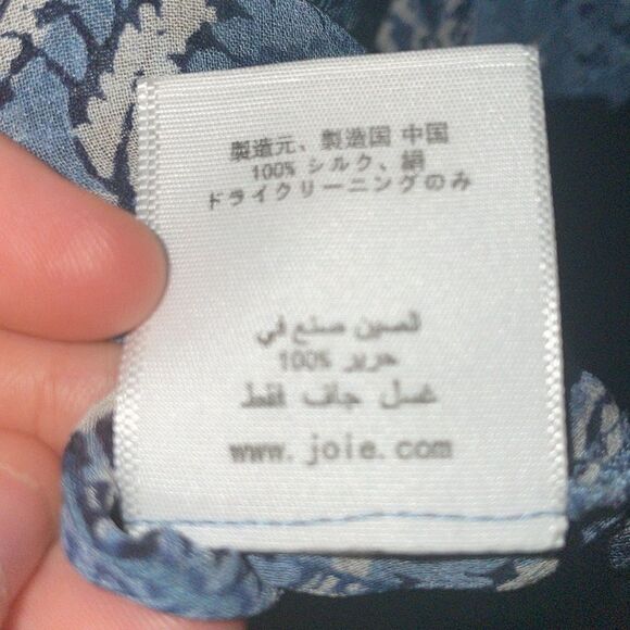Joie flowy blue floral paisley sheer bohemian boho top blouse size small - Picture 6 of 7